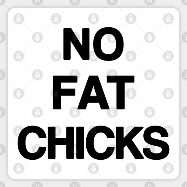 NO FAT CHICKS Magnet by Rock Bottom